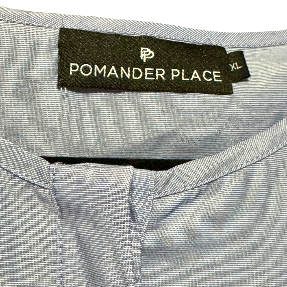 Pomander Place | Tuckernuck Lucy Light Blue Tiered Cotton 3/4 Sleeve Dress XL - Picture 12 of 13